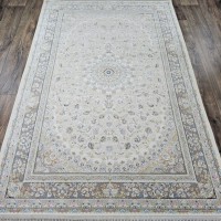 Иранский ковер Kashan lux 414 Крем-бежевый